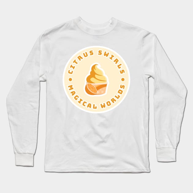 Citrus Swirls & Magical Worlds Long Sleeve T-Shirt by PaprikaPanda